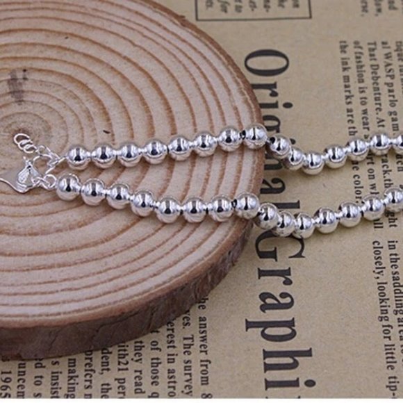 *NEW 925 Sterling Silver Mini Bead Bracelet - Picture 3 of 10